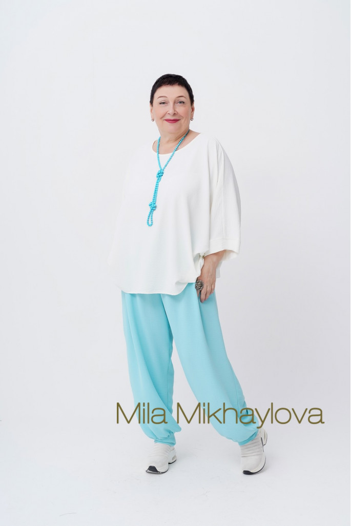 Брюки-алладины Чиа бирюзовые